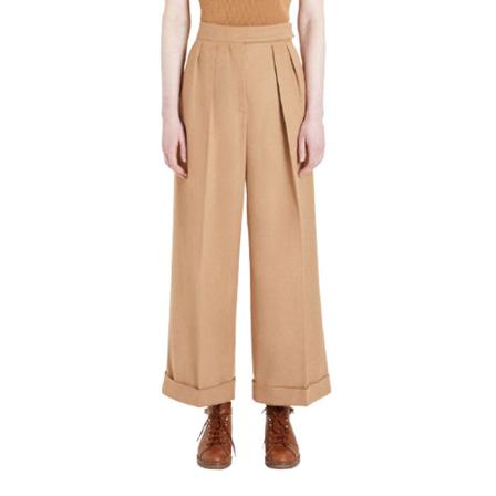 Max Mara Wide Bukser Brun, Dame Bukser