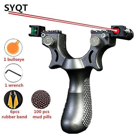 Nytt laserriktande set utomhus jaktkatapult med platt gummiband utomhus högprecisionsskytte
