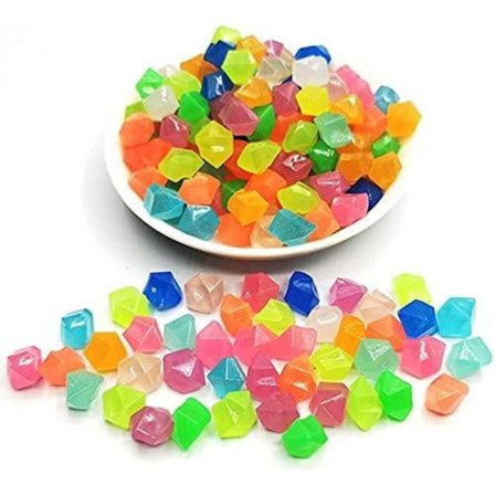 Självlysande dekorations stenar 300 pack