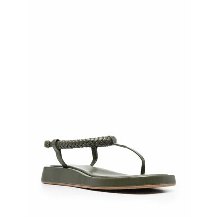 Gia Borghini, Flat Sandals Zielony, Kobieta, Rozmiar: 37 EU