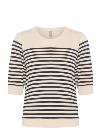 Cuannemarie Ss Ck Tops Knitwear Jumpers Cream Culture