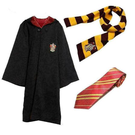Harry Potter Cosplay -asu Unisex Aikuinen/lapsi Rohkelikko Ro Aikuinen S Korpinkynsi W
