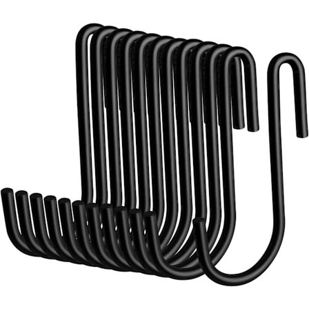 12 stk. kraftige S-kroge til køkken, badeværelse, soveværelse