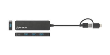 Manhattan MH 4-Port USB 3.2 Gen 1 Combo Hub
