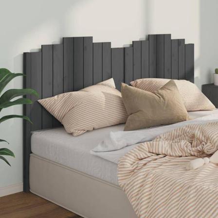 Vidaxl Sänggavel Grå 186x4x110 Cm Massiv Furu Grå