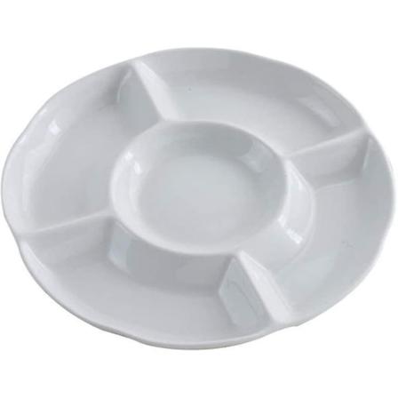 Plastikbakke Mad Frugt Slikbakke Appetizer Serveringsplade Med 5 Rum
