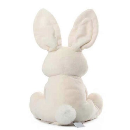Elektrisk Peek A Boo Sjungande Kanin Plyschdocka Gosedjur Tecknad Kanin Plyschdocka Leksaker (FMY)