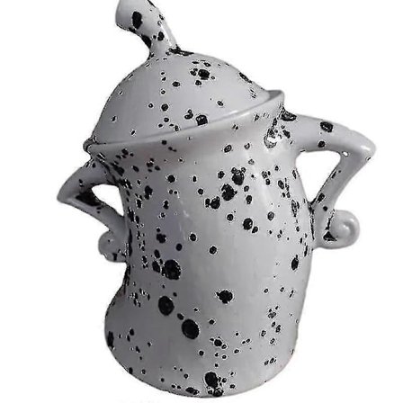 Burk Med Attityd Söt Fräck Förvaringsburk Roliga Keramiska Skrivbordsdekorationer-hao Vit