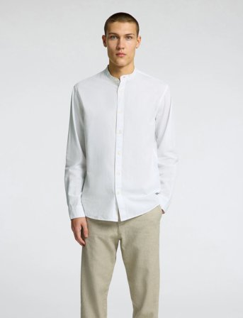 Selected Slhregsun Shirt Ls Band - White - S