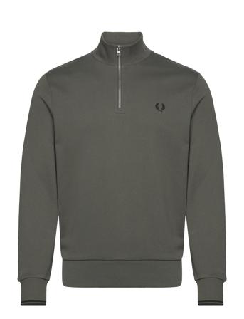 Half Zip Sweatshirt Sweat-shirt Genser Grønn Fred Perry*Betinget Tilbud