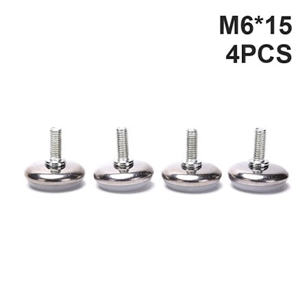4 STK M6 M8 15/20/25 mm Justerbare stålmøbelben Anti-slip