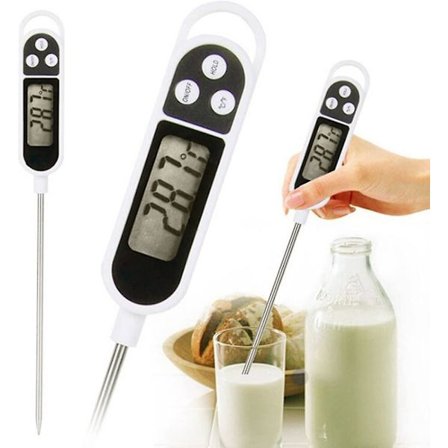 Electromenics Kökstermometer med Digital LCD-Skärm och Stativ