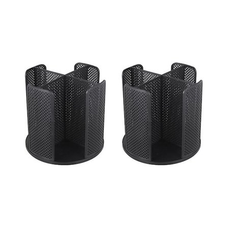 Kaffe Kopp Dispenser 360 Graders Roterbar Papir Kopp Og Lokkholder Plast 4 Rom Kopp Lokk Eller(Svart)