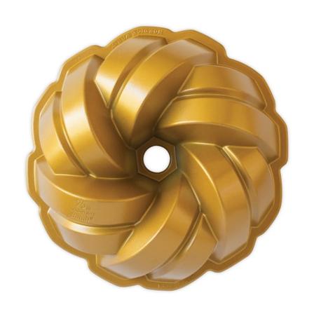Nordic Ware- 75th Anniversary Braided Bundt Pan, 2,4 Liter Guld