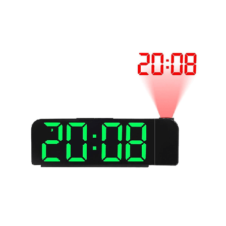 180 asteen kiertoheittoherätyskello 12/24h LED-digitaalikello USB-latauskattoprojektorihälytys Cl