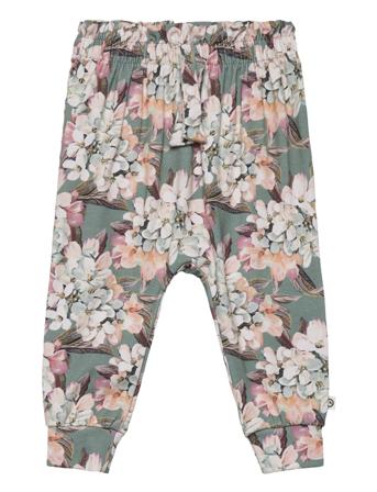 Hydrangeas Waist Pants Baby Baby Trousers Monivärinen/Kuvioitu Müsli By Green Cotton