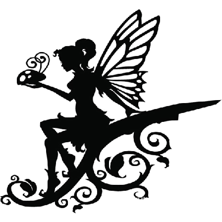 Utendørs hagedekor metallinnsatser Blomst fe Silhuett Grener Hagedekor Bakgård Statue Tredyrking