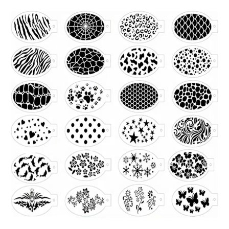 Ansigtsmalingsstencils, Kropsmalingsskabelon Holdbar, Maskeradefestivaler-lingling}