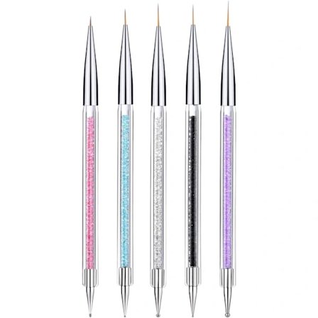 Sett med 5 neglebørster og neglepenner