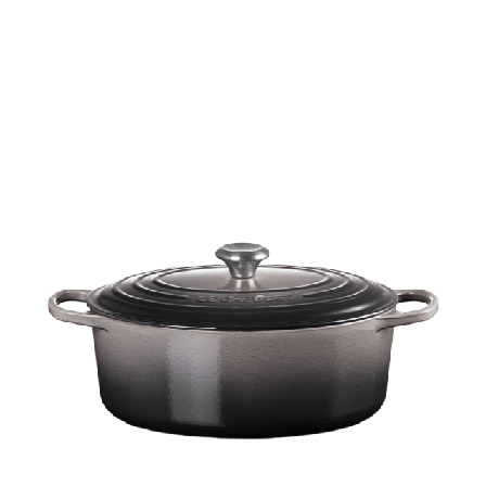 Le Creuset Oval Gryta Gjutjärn 31 cm Flint 6,3L Grytor Grå 6,3 L /