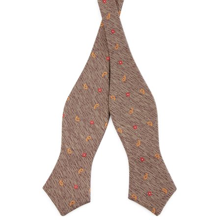 Casual Brown Self-Tie Bow Tie for Men - Self-tie bow ties