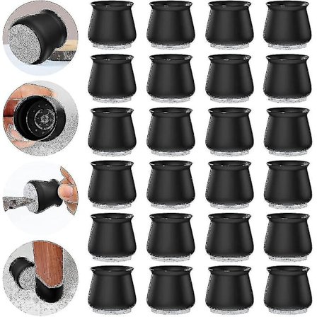 16 stk. Stoppere for stolbein til hardtregulv. Silikon stolbein