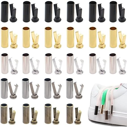 50 Sæt 5 Farver Snørebåndsspids Alloy Snørebåndshoved til DIY Sko