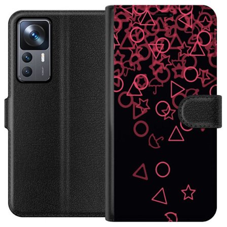 Xiaomi 12T Pro Tegnebogsetui Squid Game Ikoner Serie Design Populært TV Spil Ikoner Grafisk Motiv Asiatisk Trend Dramaserie