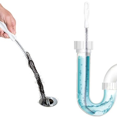 65 cm Fleksibel Dræn Hår Slange Tøsko Fjerner Sænk Badeværelse Slange Renser Afløb børste