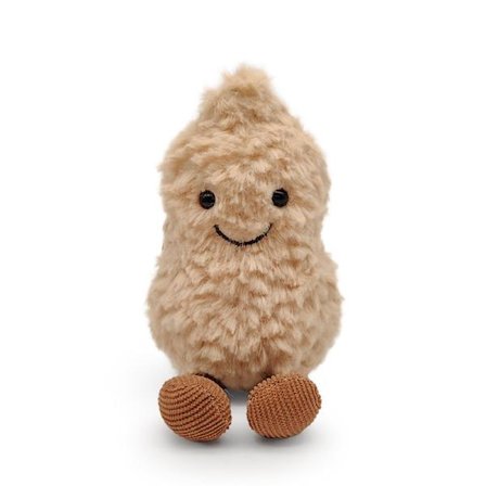 Jellycat Amuseables - 15 cm peanøttbløtdyr, morsomme gaveideer, gaver til barn - med avtakbart anheng