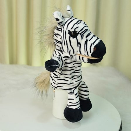 Föräldrar-barn interaktiv buktalare docka Zebra docka