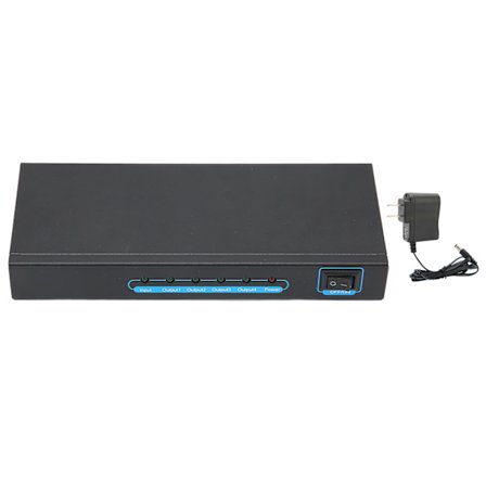 ANQ‐214 HD Multimedia Interface -jakaja 1 sisään 4 ulos 4Kx2K videomonistaja Xboxille PS5:lle HDTV:lle 100‐240VUS-pistoke