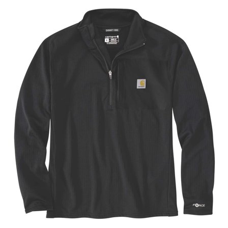 Carhartt Mock Neck Half-Zip T-Shirt Genser Svart, Klær