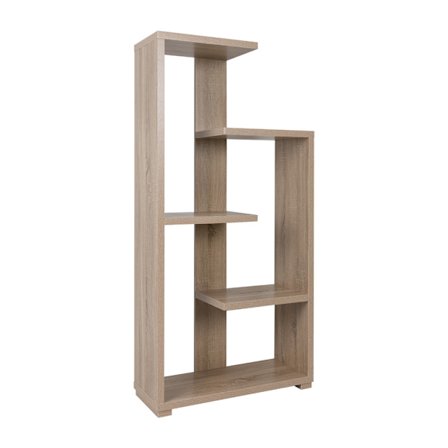 Sonoma bogreol, bikagemønster og melamin, 79x29x160 cm