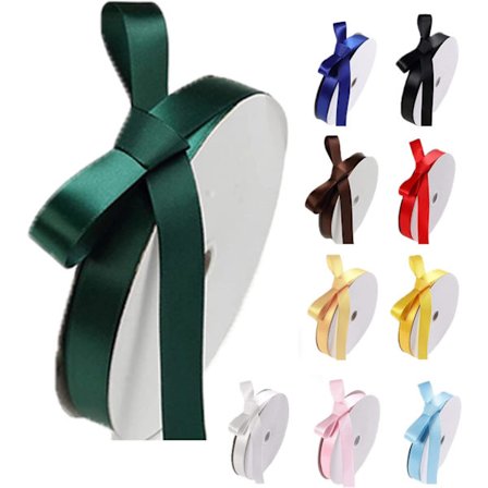 Band, tygband 100 yards 2cm 3/4" bred, presentförpackningsband, dekorationsband för helgdagar, tårta låda inslagning band/mörkgrönt band