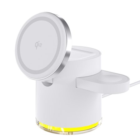 3-i-1 Foldbar Magnetisk Trådløs Oplader: Hurtig 15W Qi2 Opladestation til Smartphones, Ure & Ørepropper