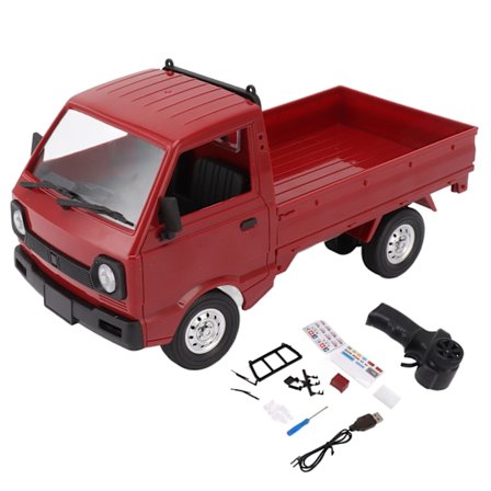 1/16 RC lastbil med høj simulering med LED-lys Stødsikker 2,4G fjernbetjening lastbil til børn fra 8 år og opefter