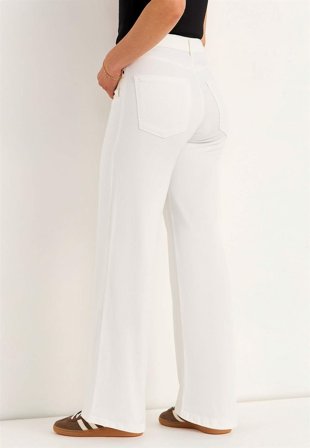 Cellbes of Sweden - Brede jeans med høj talje Renata i hvid denim til damer i størrelse 34