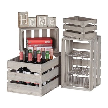 Shabby trälåda - set om 4