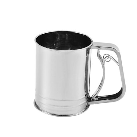 Mjölsikt i rostfritt stål: 3 koppar handvev roterande bakverk Si