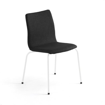 Conference chair OTTAWA, black fabric, white
