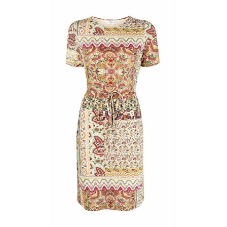 Etro, 195604346800 Dress Beige, Dames, Maat:S,Viscose,multicolor