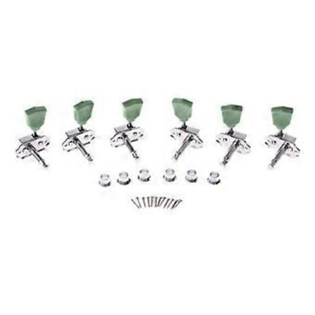 Nye Gitar 3R & 3L Deluxe Stemmeskruer Mekanikk Stemmere For Gibson Stil Sølv