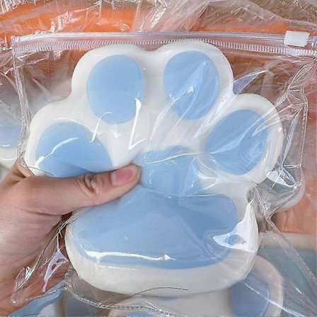 Stor Kattepote Taba Squishy Legetøj, Gennemsigtige Kattepote Klemmelegetøj, Katte Fidget Legetøj til Stresslindring, Klemmelegetøj Familie Squishy