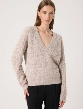 Soaked in Luxury Slvespera Pullover - Beige - M