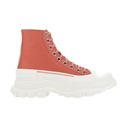 Alexander McQueen, Lace-up Boots Roze, Dames, Maat:39 EU