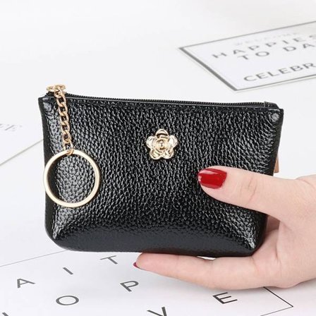 2 stk Glidelås Lommebok Kvinner Dame Lommebok SVART