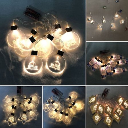 2m 10 LED Eid Mubarak LED-ljusslinga Ramadan Lykta 1 1