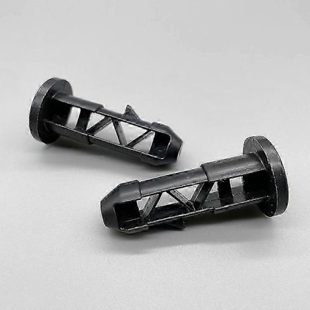 6 stk. affaldsbeholderlågshængselspinde, sort plastik til 240L udendørs affaldsbeholder