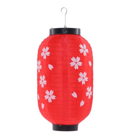 Japansk Stil Lykt Dekorativ Tradisjonell Hengelampe Lykter for Innendørs Utendørs Hjem Hage Bar Restaurant Dekor Rød 8 tommer